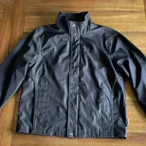 Calvin Klein Men Jacket Full Zip Wind Protection Water Resistant Shell Black M